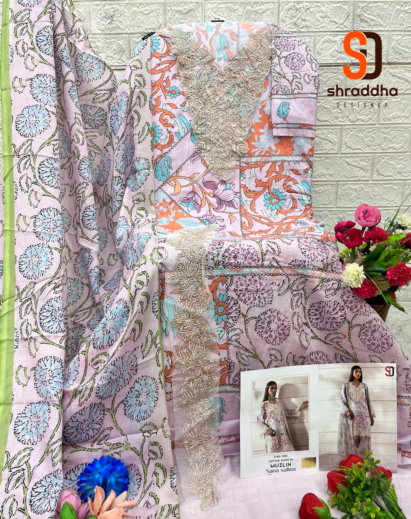 Muzlin Sana Safinaz By Sharaddha Lawn Cotton Pakistani Dress Material Orders In India